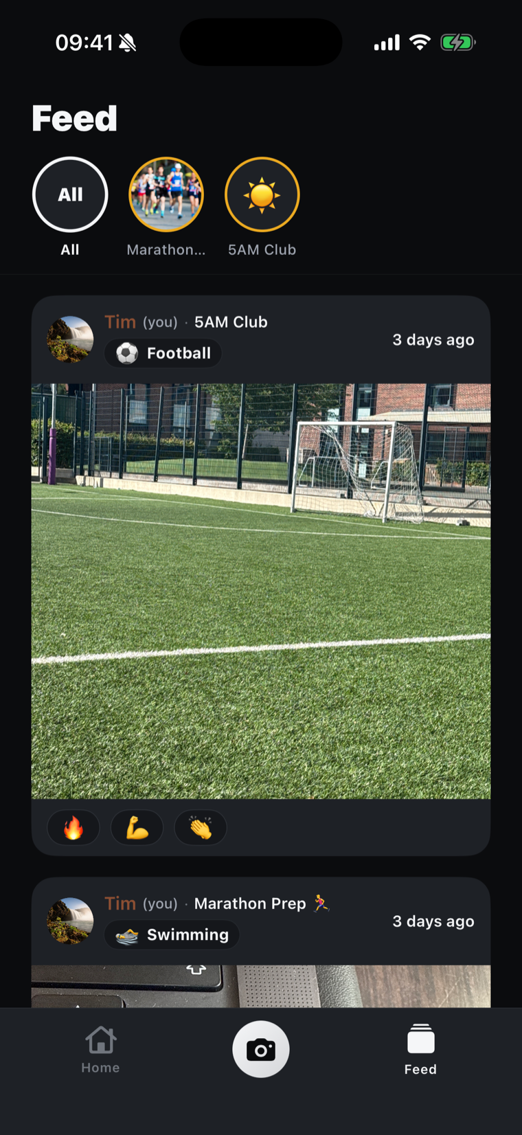 The feed of activity photos